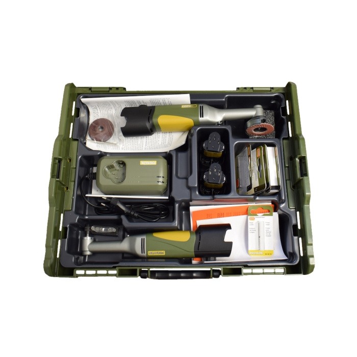 Set pentru gaurire, frezare, taiere si slefuire Proxxon 10005, 10.8 V, 2.5 Ah, 15 piese [3]