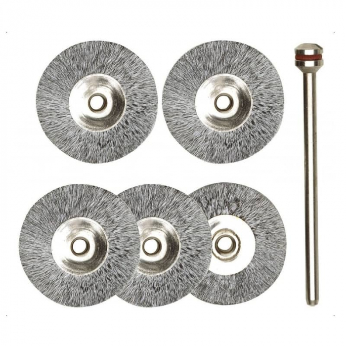 Set perii din inox, slefuire metal Proxxon 28956, Ø22 mm, 6 piese [3]