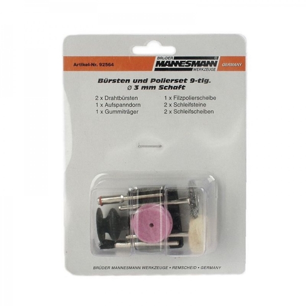 Set pietre de slefuire si taiere Mannesmann 92564, 9 piese [2]