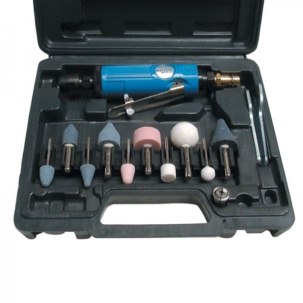 Polizor pneumatic Gude 40032, 1/4'', 22000 rpm, set 15 piese [2]