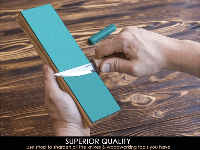 Set strop din piele si compus pentru ascutit cutite BeaverCraft CLS4P1, 2 piese [5]