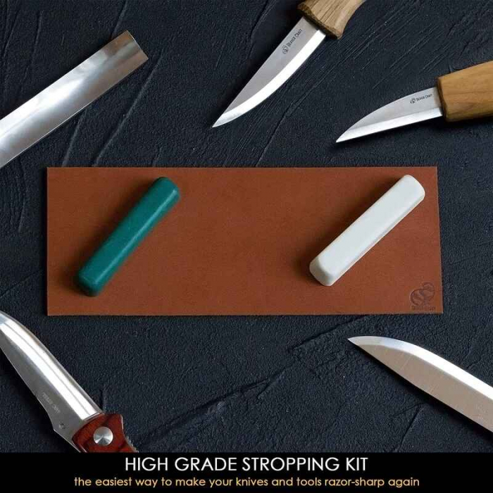 Set strop din piele si compusi pentru ascutit cutite BeaverCraft LS2P11, 3 piese [3]