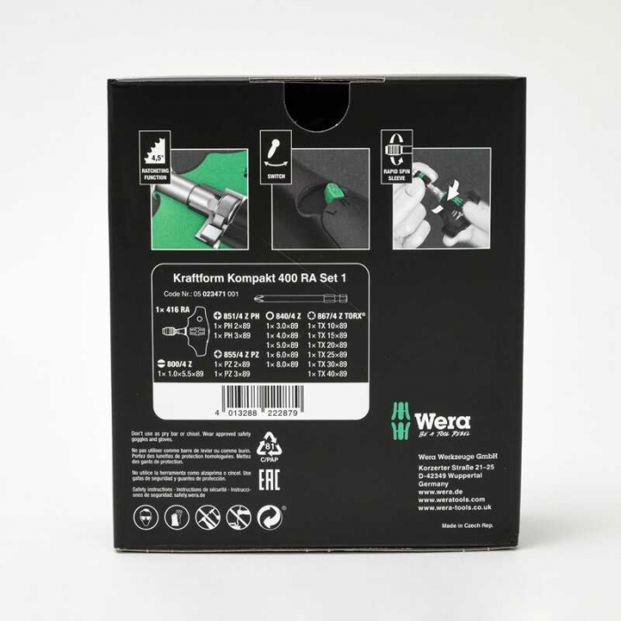 Set surubelnita si biti Wera 05023471001, 17 piese [5]