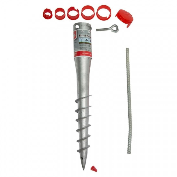 Suport ancora stil burghiu pentru umbrele, stalpi, EBH 600 Dema 41254, O25-55 mm