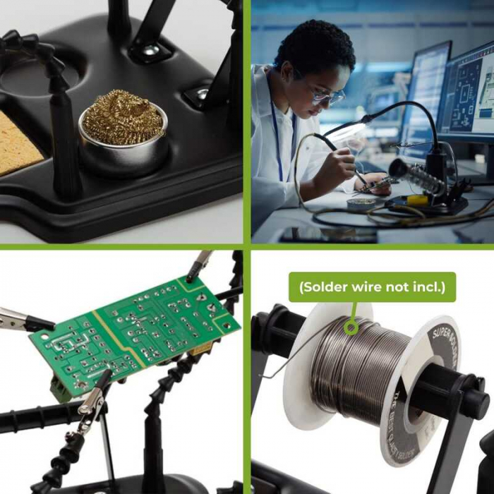 Suport de placi circuite cu 4 clesti Velleman VTHH7 [9]