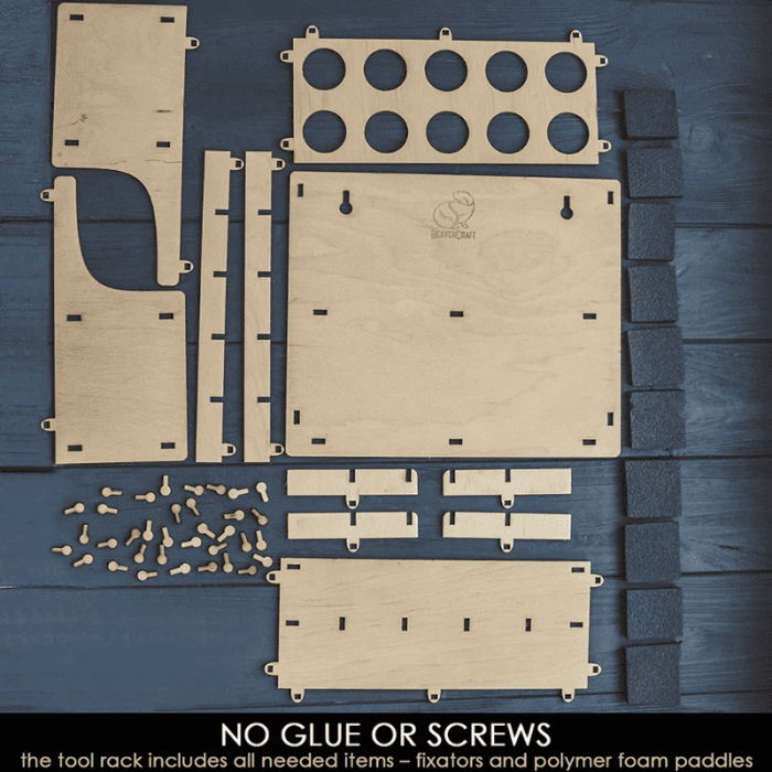 Suport pentru 10 cutite de cioplit in lemn BeaverCraft TH10 [3]