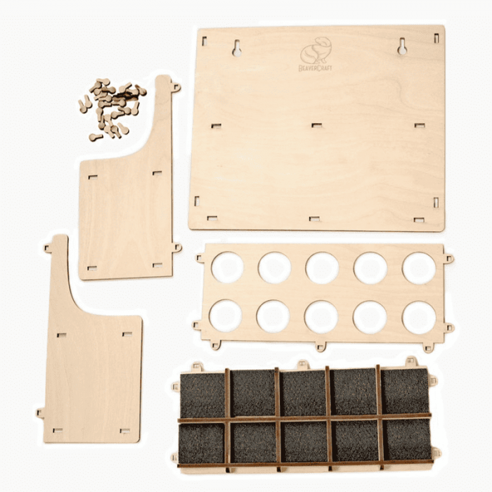Suport pentru 10 cutite de cioplit in lemn BeaverCraft TH10 [2]