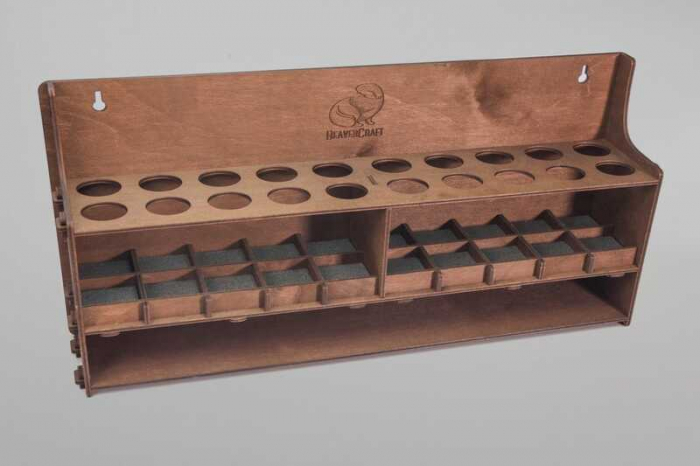 Suport pentru 20 cutite de cioplit in lemn BeaverCraft TH20 Dark [2]