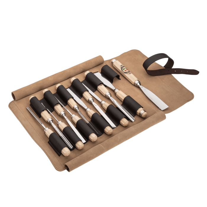 Suport pentru scule din piele intoarsa Kirschen 3574000, 12 buzunare [5]