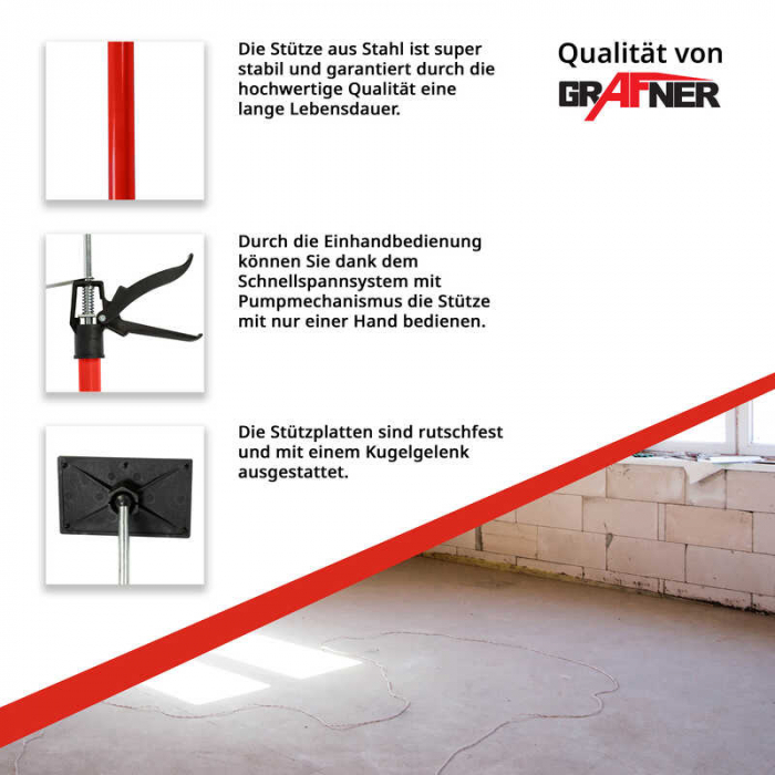 Suport telescopic pentru panouri rigips si lemn DS10825, 115 -290 cm [3]