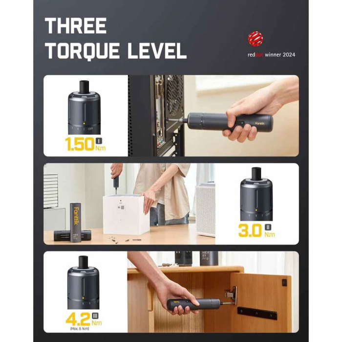 Surubelnita electrica cu acumulator plus biti Nex S1 Pro Fanttik KITNEXS1PRO, 5 V, 2 Ah [3]