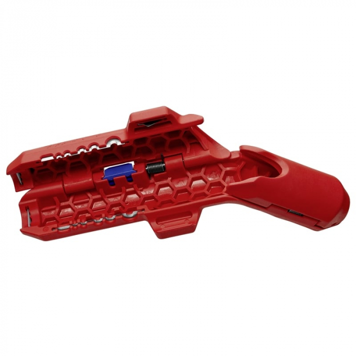 Taietor de teava ondulata si dezizolator ErgoStrip Knipex 16 95 01 SB, Ø13-32 mm [5]