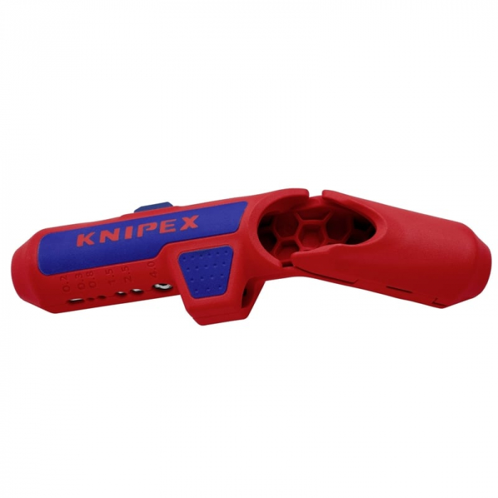 Taietor de teava ondulata si dezizolator ErgoStrip Knipex 16 95 01 SB, Ø13-32 mm [4]