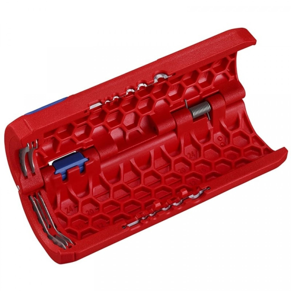 Taietor de teava ondulata si dezizolator Knipex 90 22 02 SB, Ø13-32 mm [2]