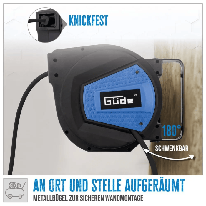 Tambur automat de perete cu furtun de aer Gude 02883, 10 m [7]