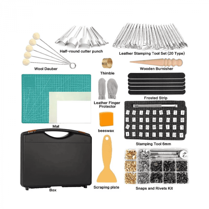 Set unelte prelucrare piele Troy 90018, 273 piese [3]