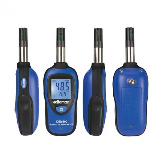 Umidometru si termometru digital Velleman DEM500, 0-100 % RH, -20+70 °C [2]
