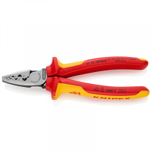 Cleste profesional izolat pentru sertizat ferule Knipex 97 78 180, 180 mm, Ø0.25-16 mm² [2]