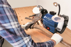 Polizor de banc dublu cu functie de polizare si slefuire BG200AL Scheppach 4903106901, 550 W, Ø200 mm [3]