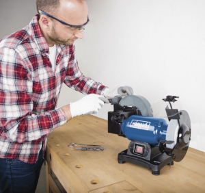 Polizor de banc combinat umed si uscat BG200W Scheppach 5903105903, 250 W, Ø150-Ø200 mm [1]