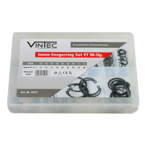 Accesorii Auto - Set inele de siguranta Vintec 74517, Ø12-40, 98 de piese