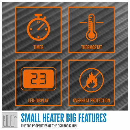 Aeroterma compacta GSH 500 K mini Gude 85171, 500 W [7]