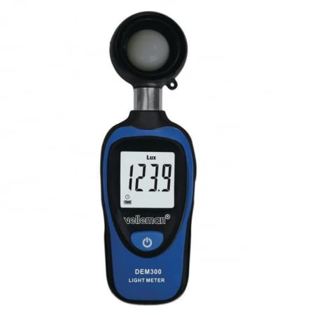 Aparate de masurat digitale & Telemetru laser - Aparat de masurat intensitatea luminii (luxmetru) Velleman DEM300, 0-200.000 lux