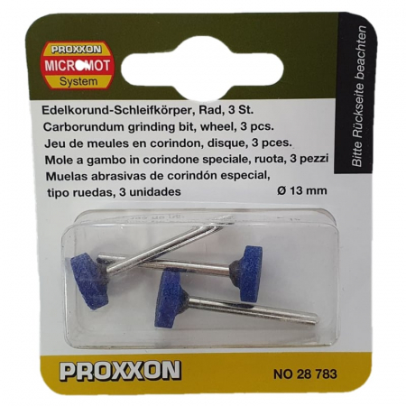 Set biaxuri din corindon in forma de disc de Micromot Proxxon 28783, Ø13mm, 3 bucati