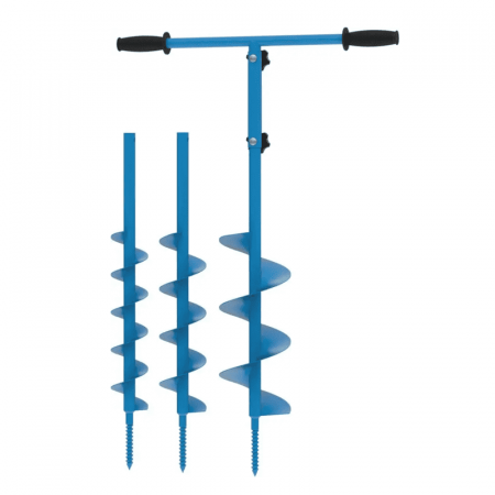 Accesorii Motoburghie - Burghiu manual pentru pamant 3 in 1 Gude GH 80-150, 80-100-150 mm