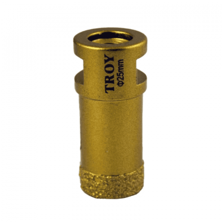 Accesorii Pentru Taiat, Gaurit si Slefuit - Carota diamantata pentru polizor unghiular Troy 27450-25mm, Ø25 mm