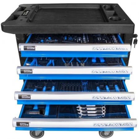 Carucior portabil cu scule GWP 07 Gude 40877, 7 sertare, 250 piese [1]