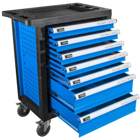 Carucior Scule - Carucior portabil cu scule GWP 07 Gude 40877, 7 sertare, 250 piese