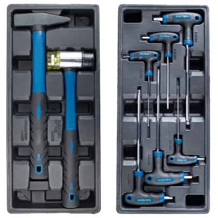 Carucior portabil cu scule TW1100 Scheppach 5909304901, 7 sertare, 70 piese [7]