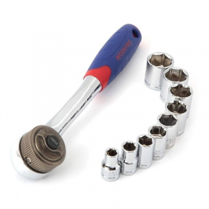 Set cheie clichet cu actionare dubla si capete tubulare Workpro W003014, 10 piese [1]