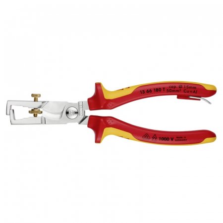 Cleste Dezizolat - Cleste de dezizolat Knipex 13 66 180 T, 180 mm
