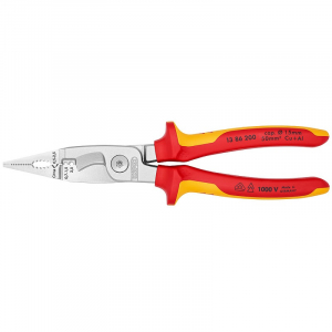 Cleste Electrician - Cleste profesional combinat izolat Knipex 13 86 200, 200 mm, 6 in 1