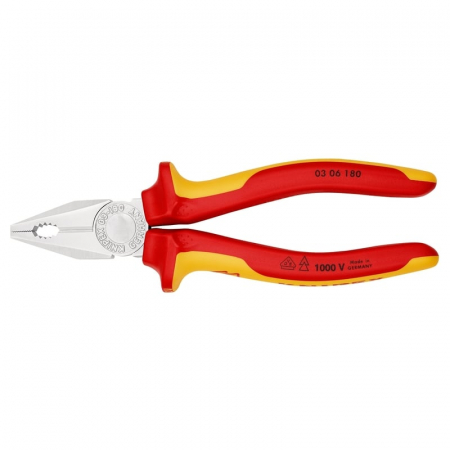 Cleste profesional combinat izolat Knipex 03 06 180 T, 180 mm [1]