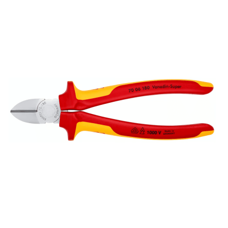 Clesti - Cleste profesional cu taiere diagonala, maner izolat Knipex 70 06 180, 180 mm