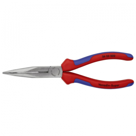 Cleste profesional cu varf lung indoit si suprafata taietoare Knipex 26 22 200, 200 mm [1]