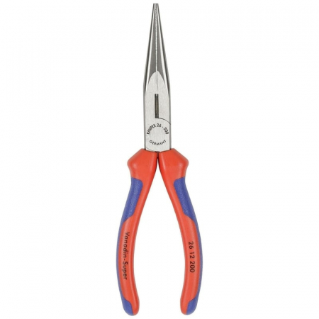 Cleste profesional cu varf lung semirotund si suprafata taietoare Knipex 26 12 200, 200 mm [5]