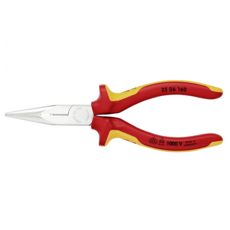 Cleste profesional izolat cu varf lung drept Knipex 25 06 160, 160 mm [3]