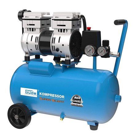 Compresoare de Aer Profesionale - Compresor cu 2 pistoane Airpower 150/8/24 SILENT Gude 50136, 750 W, 24 L, 8 bari