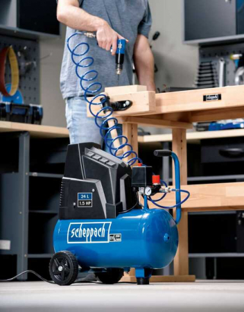Compresor cu doi cilindri HC30o Scheppach 5906146901, 1100 W, 24l, 8 bari [6]