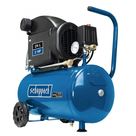 Compresor cu ulei cu un cilindru HC26 Scheppach 5906135901, 1500 W, 24 L, 8 bari [1]
