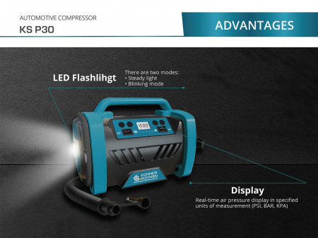 Compresor de aer Konner-Sohnen KS P30, 120 W, 10 bari [5]