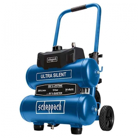 Compresor fara ulei HC20Si-Twin Ultra Silent Scheppach 5906145901, 750 W, 10 bari [8]