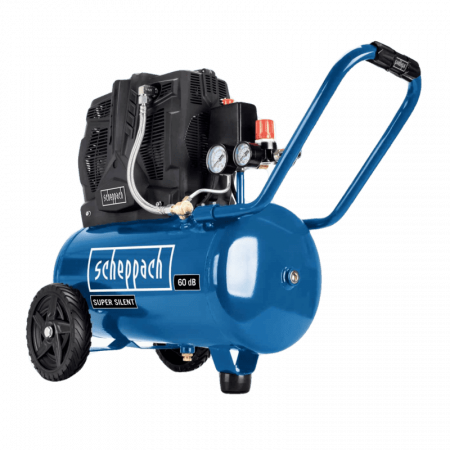 Compresoare de Aer Profesionale - Compresor fara ulei HC25Si Super-Silent Scheppach 5906140901, 1100 W, 24 L, 8 bari