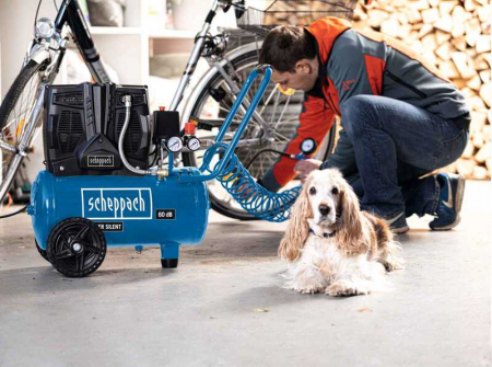 Compresor fara ulei HC25Si Super-Silent Scheppach 5906140901, 1100 W, 24 L, 8 bari [5]