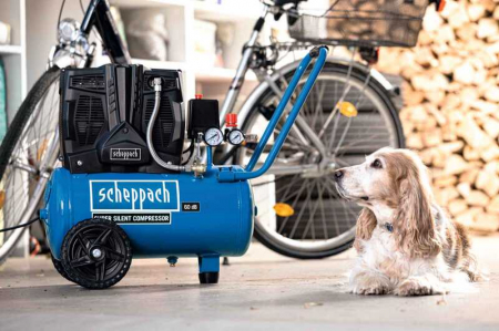 Compresor fara ulei HC25Si Super-Silent Scheppach 5906140901, 1100 W, 24 L, 8 bari [6]