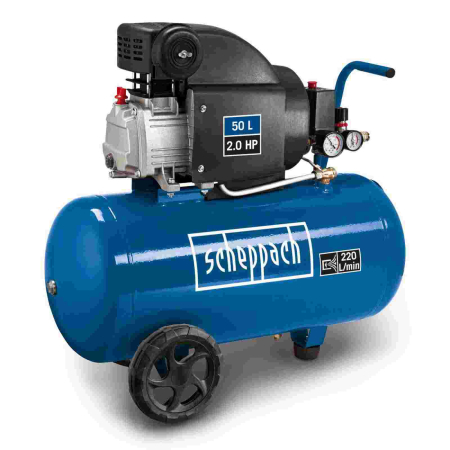 Compresoare de Aer Profesionale - Compresor HC54 Scheppach 5906103901, 1500 W, 50 L, 8 bari